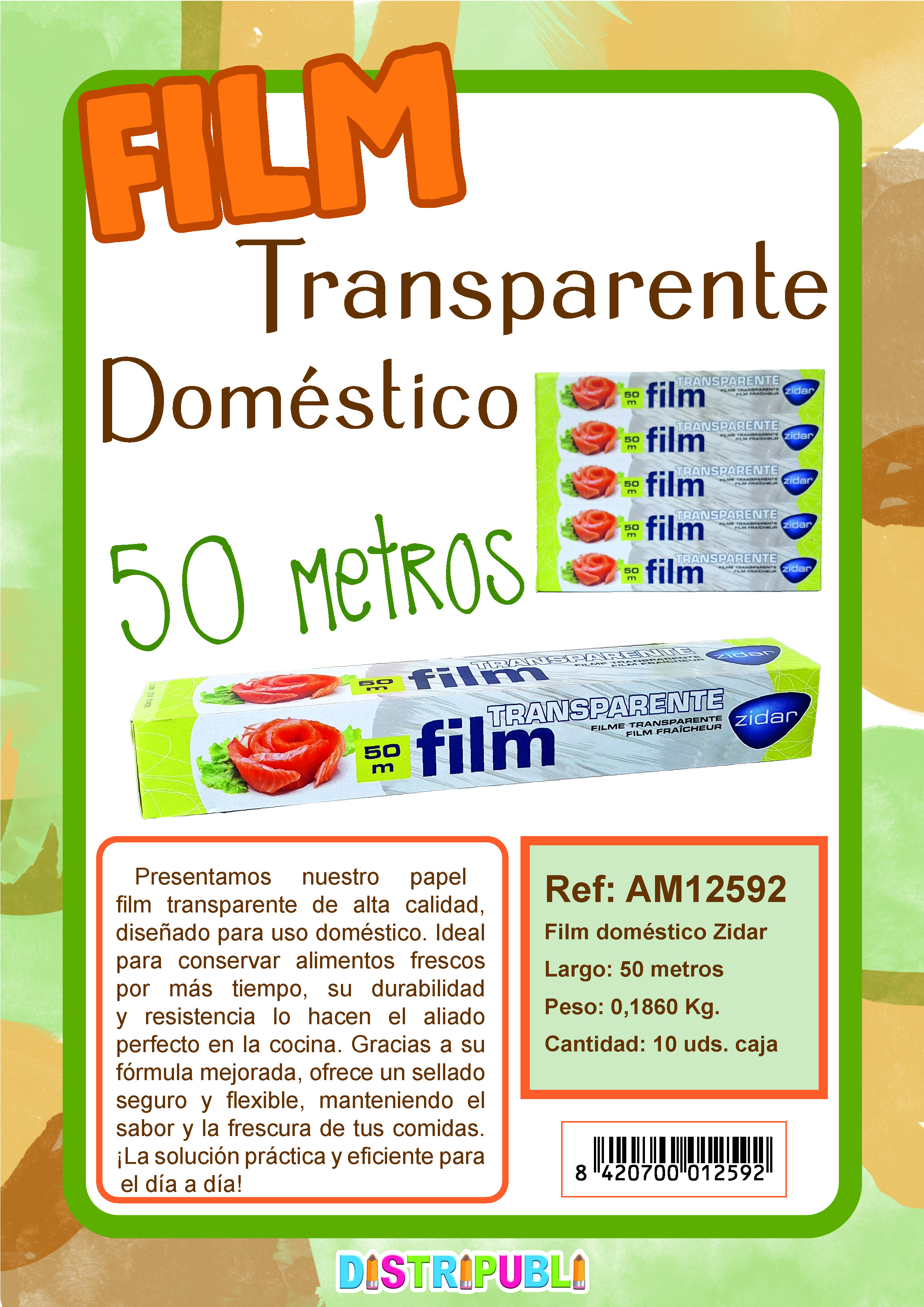 FILM DOM. TRANSPARENTE ZIDAR 50 METROS
