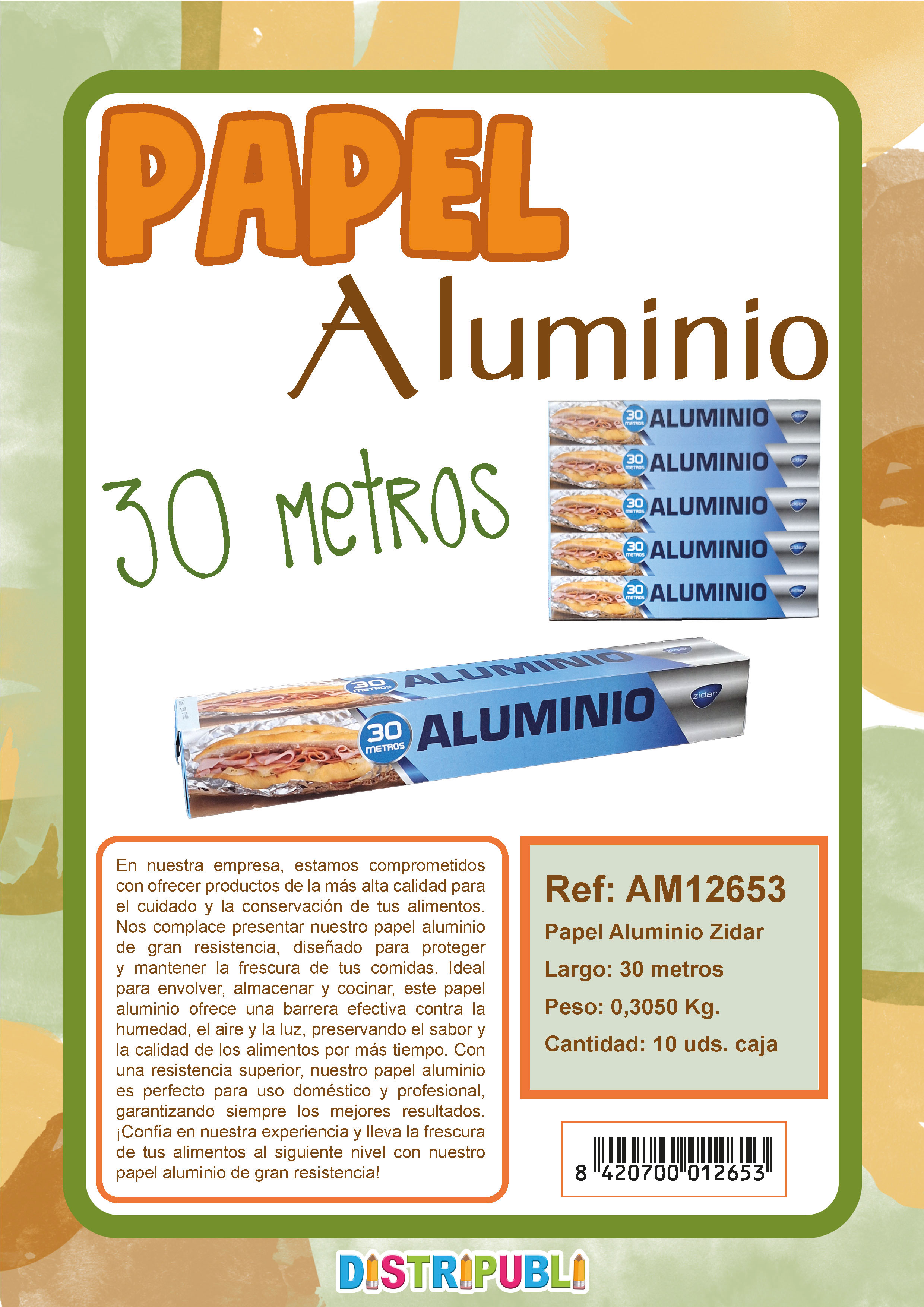 ALUMINIO ZIDAR 30 METROS