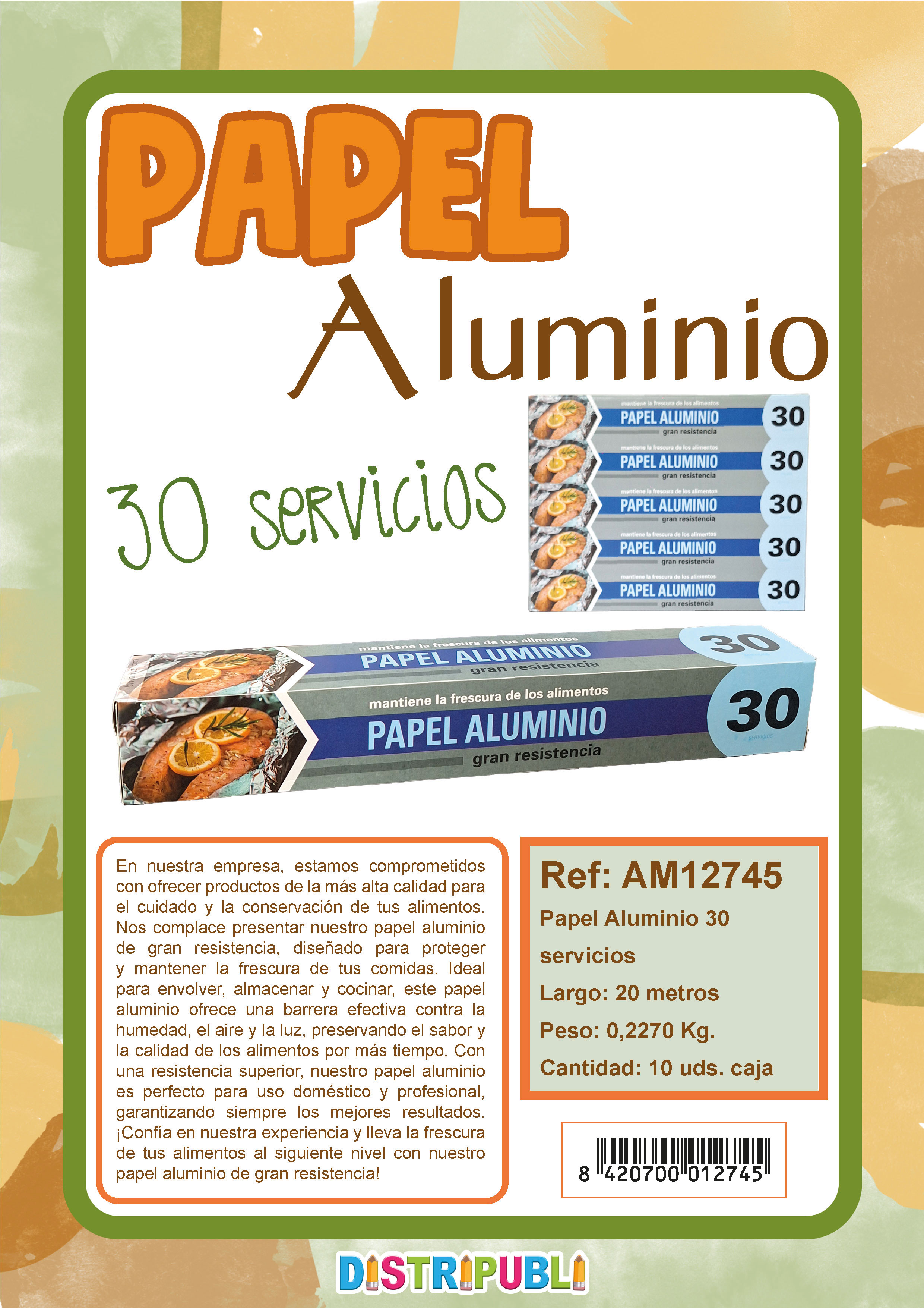 PAPEL ALUMINIO 30 SERVICIOS