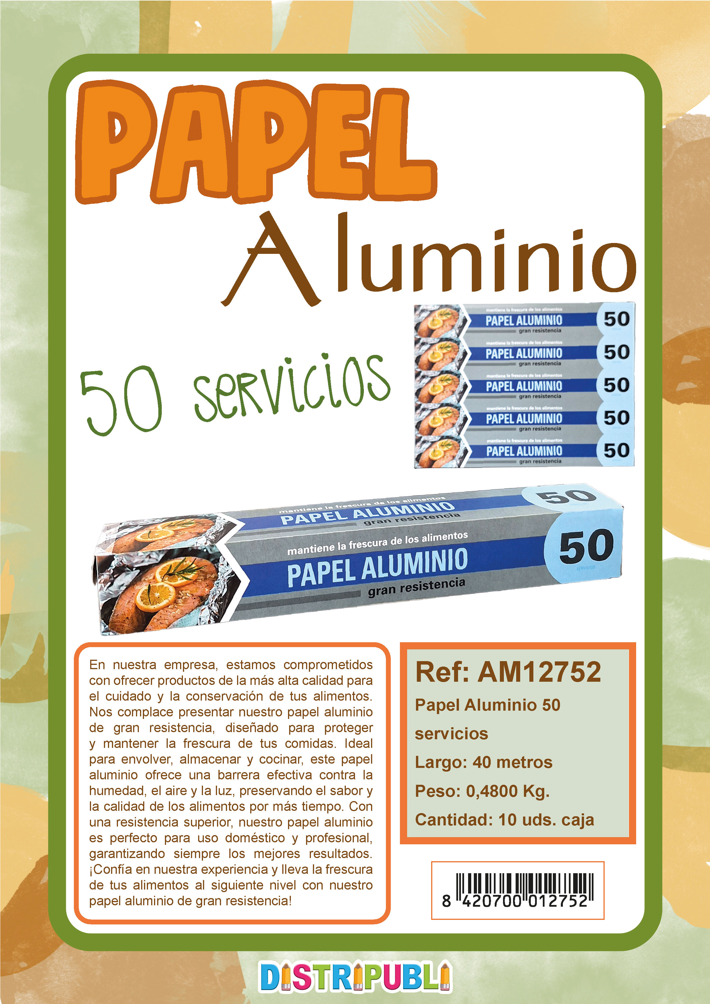 PAPEL ALUMINIO 50 SERVICIOS