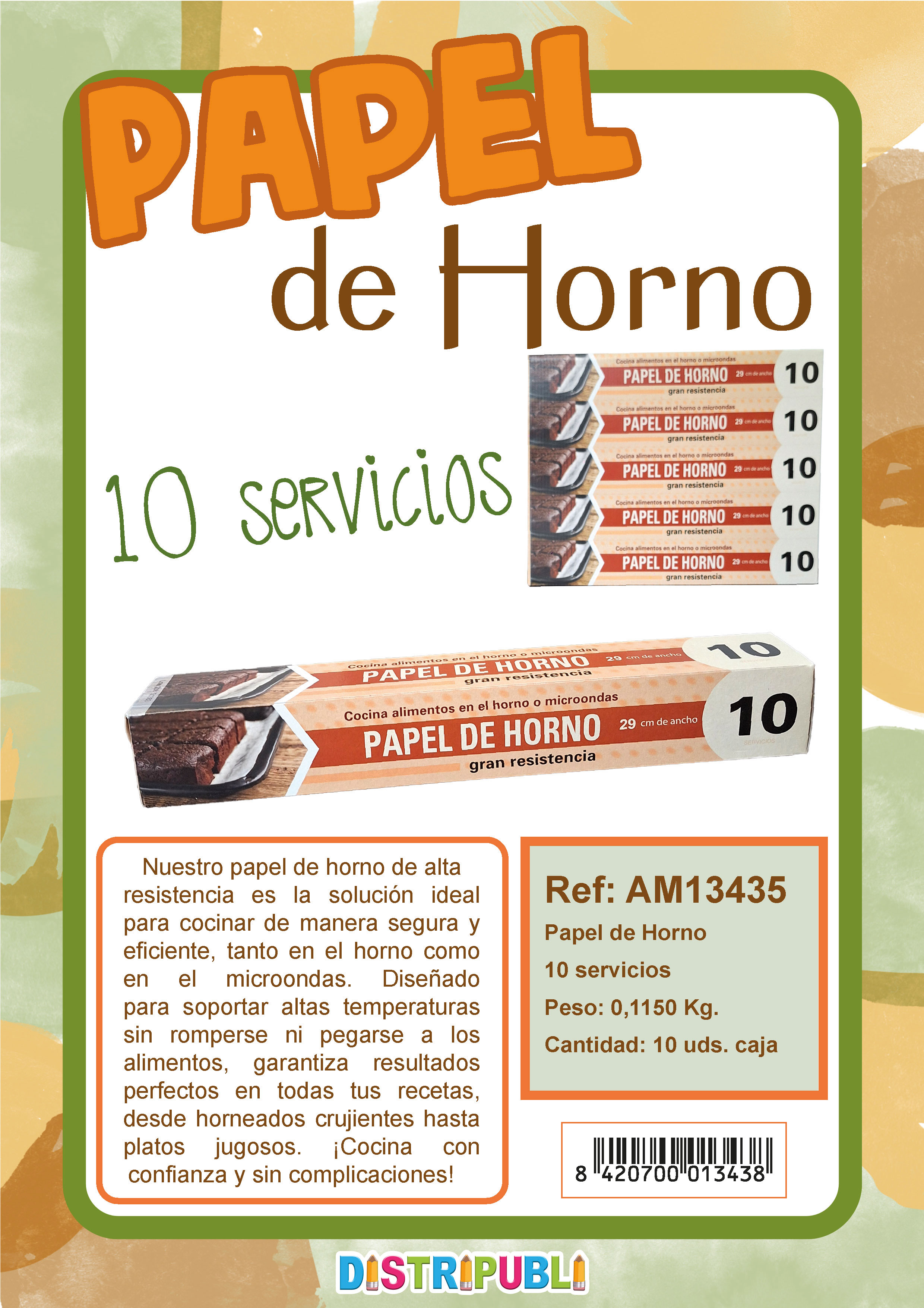 PAPEL HORNO 10 SERVICIOS