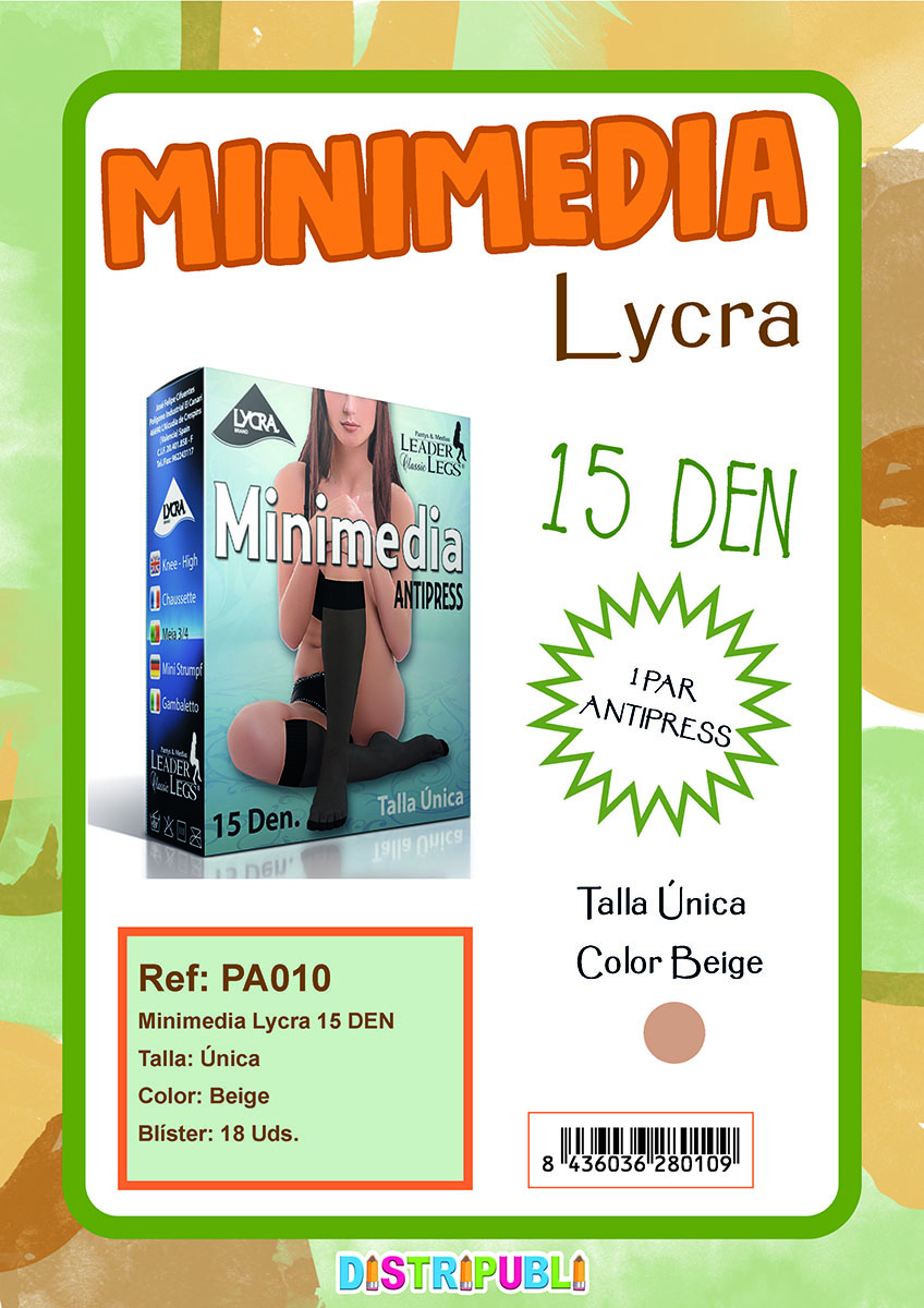 CE-MINIMEDIA LYCRA 1 PAR BEIGE T.UNICA