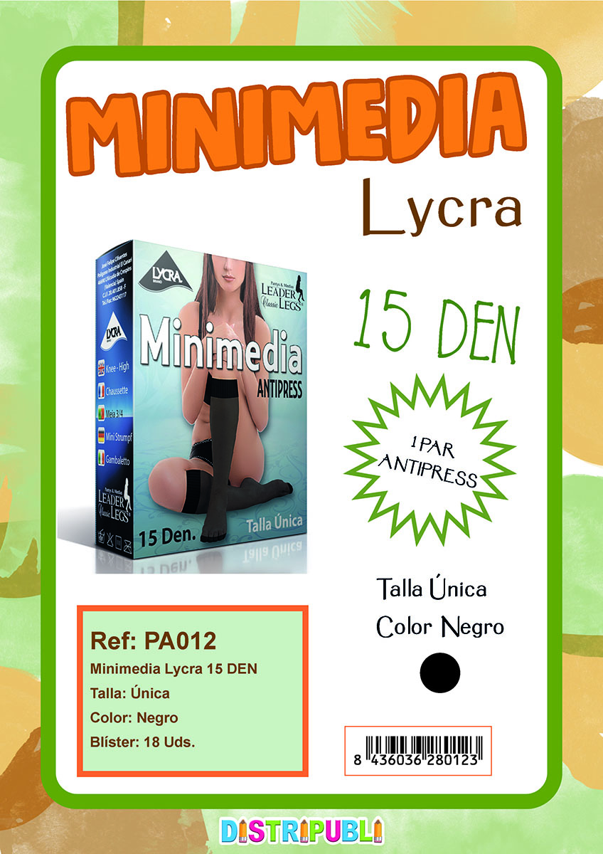 CE-MINIMEDIA LYCRA 1 PAR NEGRO T.UNICA