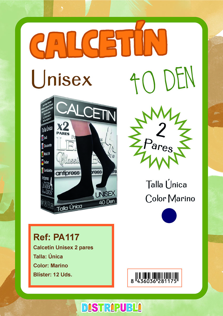 CALCETIN UNISEX 2 PARES A.MARINO T.UNICA