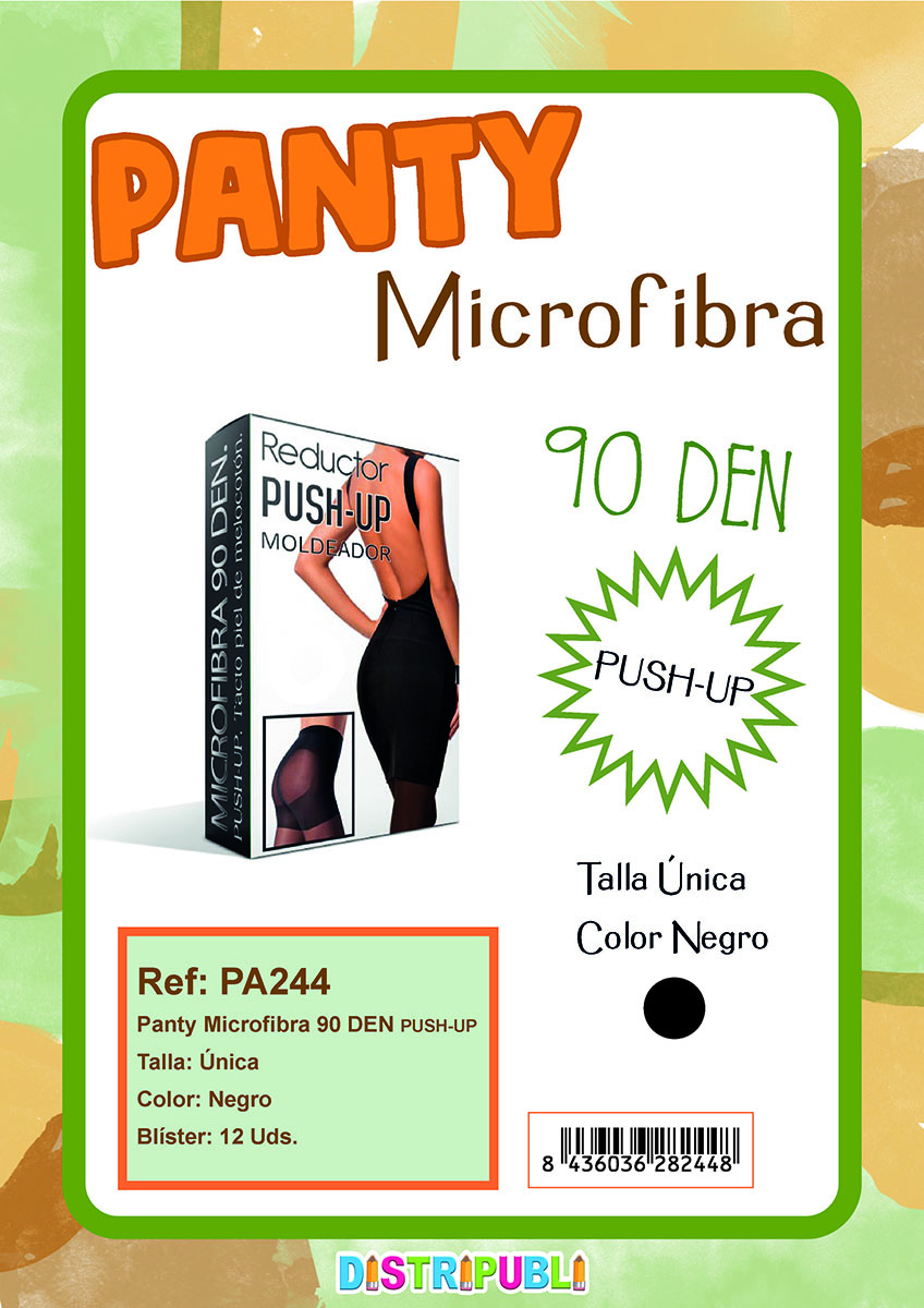 PANTY MICROFIBRA PUSH-UP 90 DEN T.UNICA
