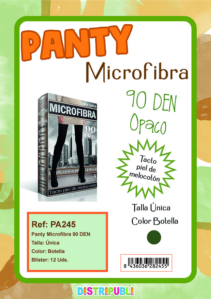 PANTY MICROFIBRA 90DEN BOTELLA T.UNICA
