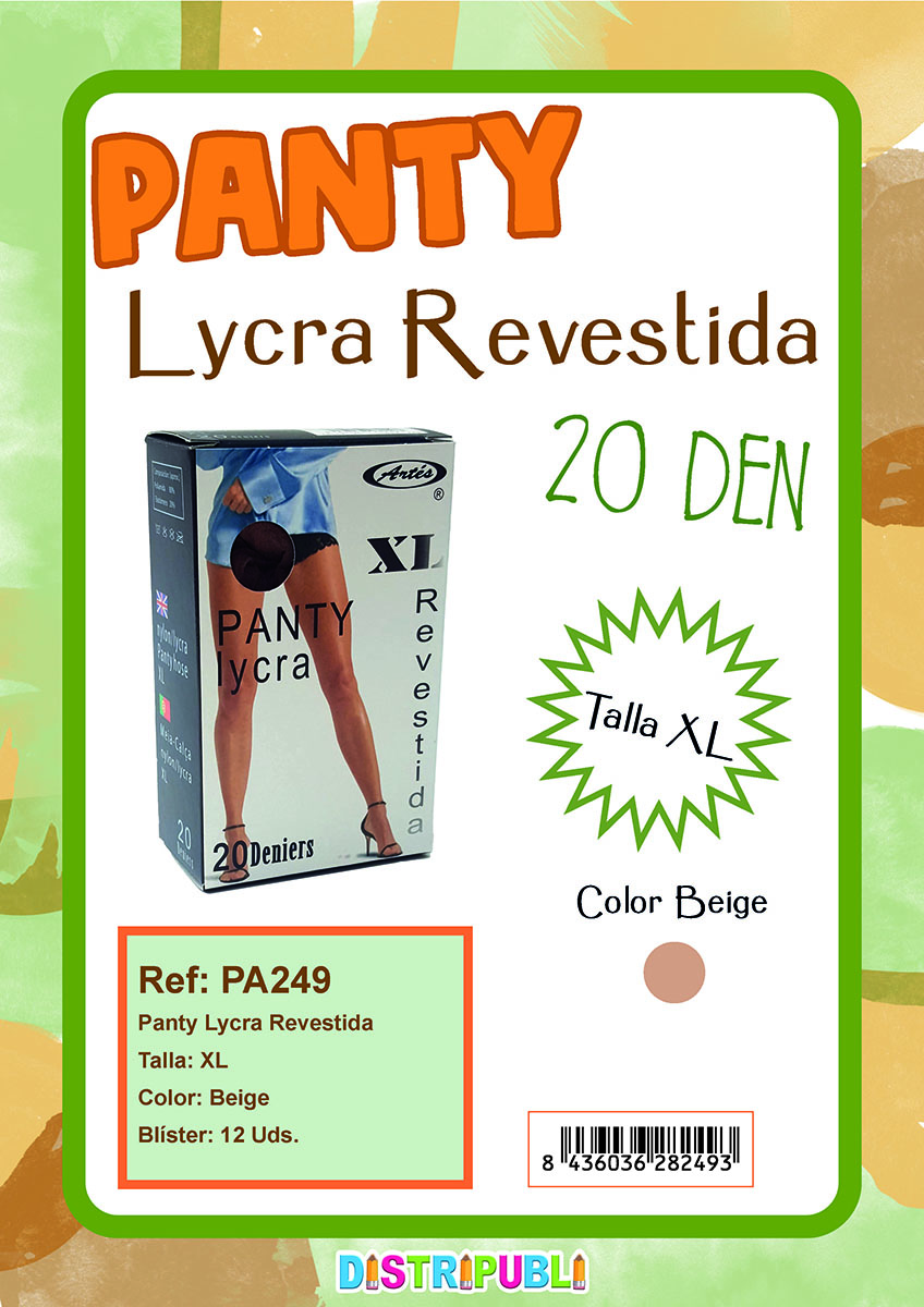 PANTY LYCRA REVESTIDA BEIGE T.XL