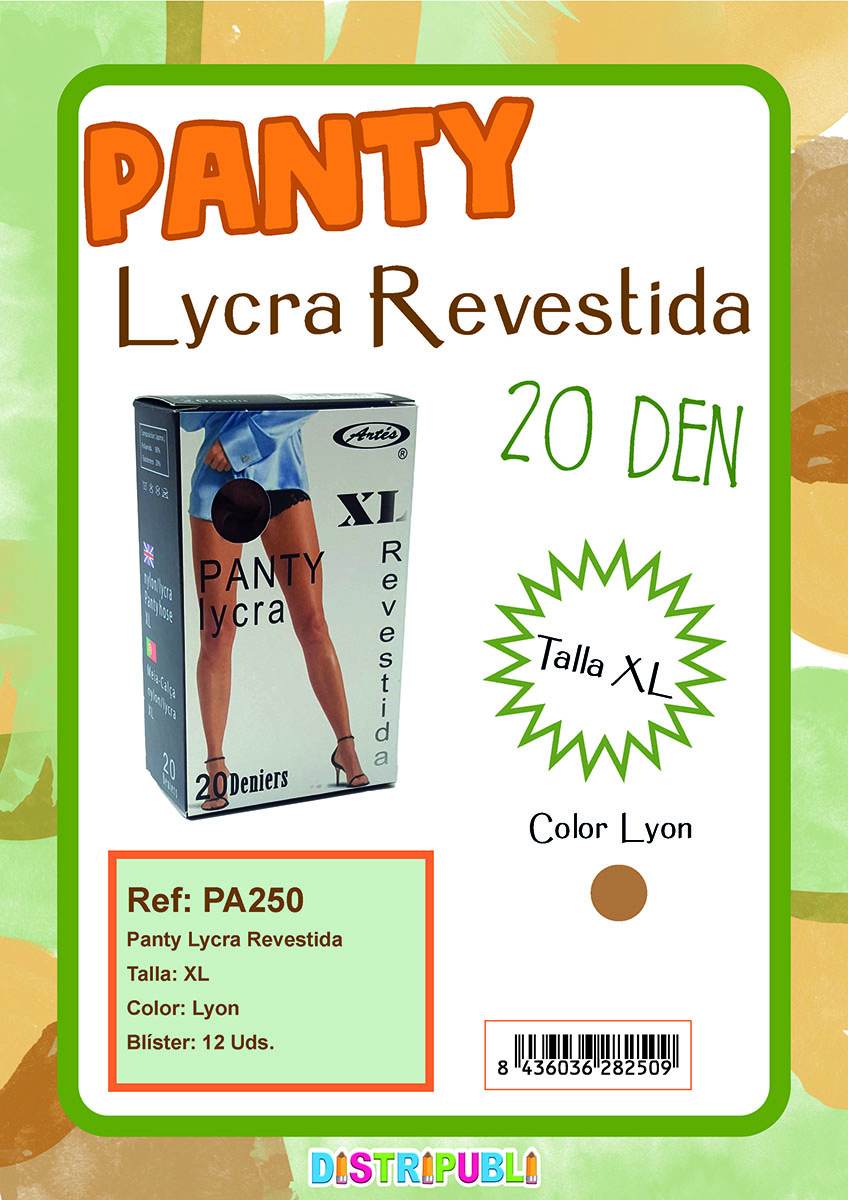 PANTY LYCRA REVESTIDA LYON T.XL
