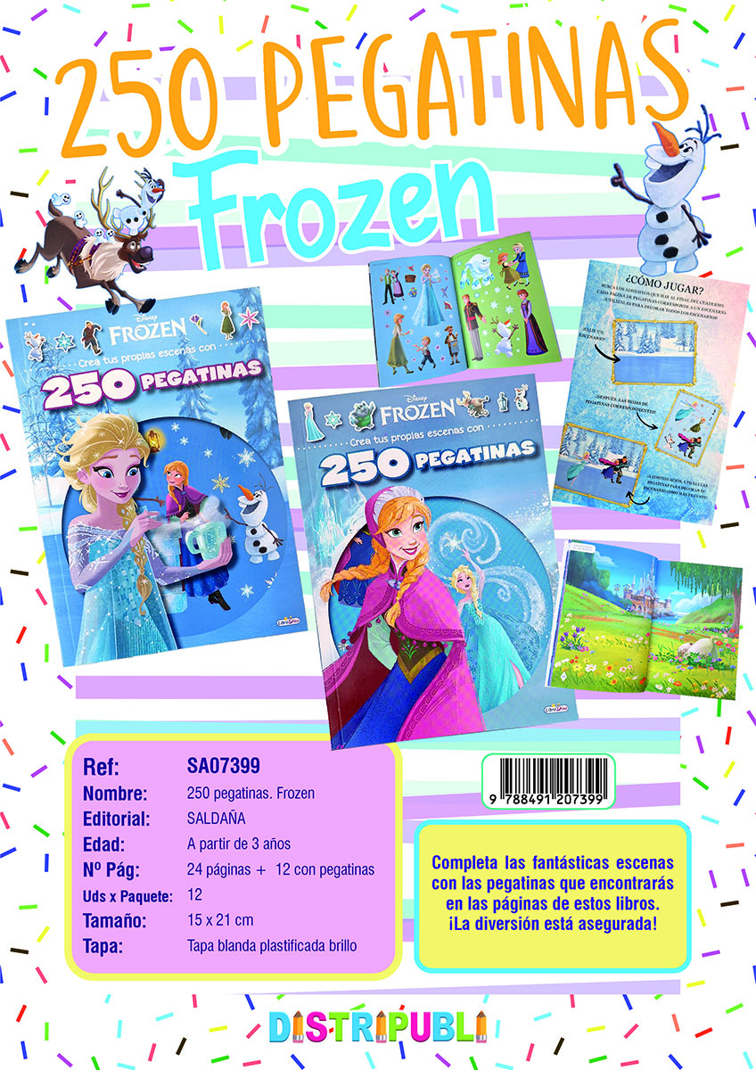 IN- LD0950 250 PEGATINAS FROZEN 2 TIT