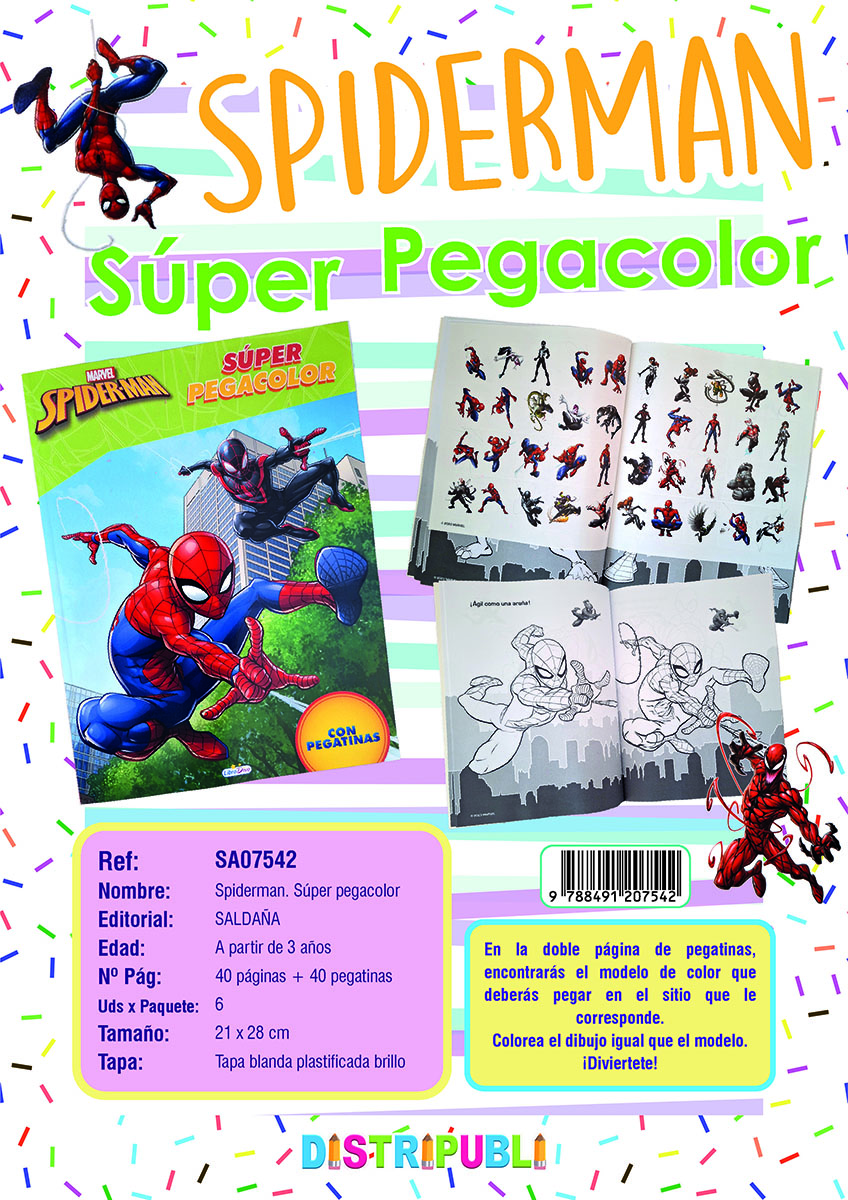 IN- CD0970 SPIDERMAN SÚPER PEGACOLOR