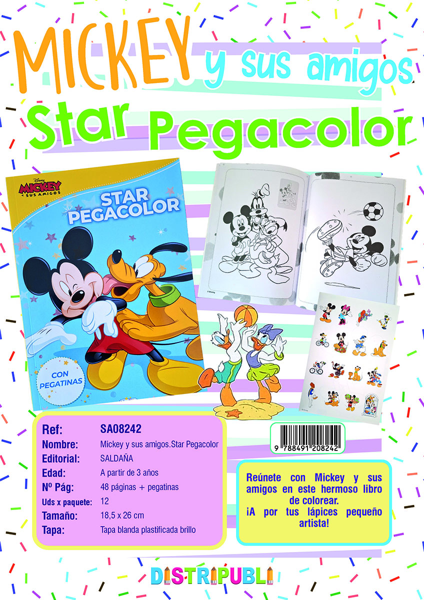 IN-LD0997 MICKEY Y SUS AMIGOS STAR PEGAC